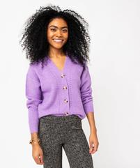 Gilet col V en maille ajourée femme vue1 - GEMO(FEMME PAP) - GEMO