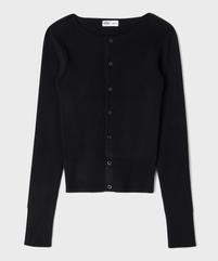 Gilet col rond en maille côtelée fille vue1 - GEMO (JUNIOR) - GEMO