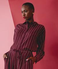 Chemise fluide à fines rayures femme vue1 - GEMO 4G FEMME - GEMO