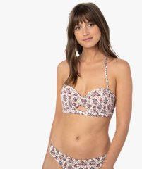 Haut de maillot de bain femme bandeau à motifs fleuris vue1 - GEMO (PLAGE) - GEMO