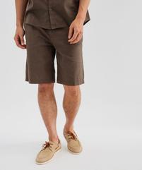 Bermuda en lin et coton coupe regular homme vue1 - GEMO 4G HOMME - GEMO