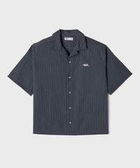 Chemise manches courtes à rayures et col cubain garçon vue1 - GEMO (JUNIOR) - GEMO