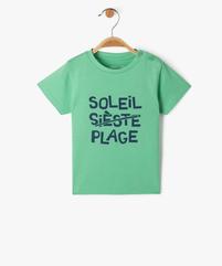 Tee-shirt manches courtes en coton imprimé bébé garçon vue1 - GEMO 4G BEBE - GEMO