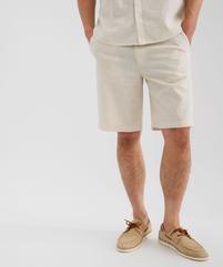 Bermuda en lin et coton coupe regular homme vue1 - GEMO 4G HOMME - GEMO