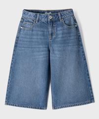 Bermuda jupe en jean taille haute fille vue1 - GEMO (JUNIOR) - GEMO