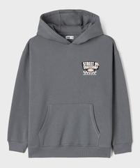 Sweat à capuche et poche kangourou en molleton imprimé devant et dos garçon vue1 - GEMO 4G GARCON - GEMO