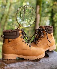 Boots garçon fourrées avec col matelassé à lacets bicolores et à zip vue1 - BUGGY - GEMO