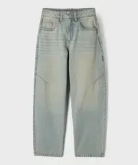 Jean barrel en denim délavé garçon avec détails carpenter vue1 - GEMO 4G GARCON - GEMO