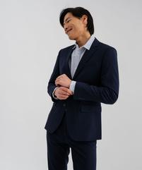 Veste de costume coupe droite en matière extensible homme vue1 - GEMO 4G HOMME - GEMO