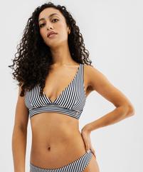 Haut de maillot de bain rayé forme triangle femme - LuluCastagnette vue1 - LULUCASTAGNETTE - GEMO