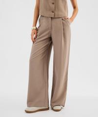 Pantalon fluide coupe large à pinces femme  vue1 - GEMO 4G FEMME - GEMO