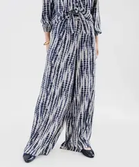 Pantalon large en viscose fluide tie-and-dye femme vue1 - GEMO(FEMME PAP) - GEMO