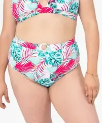 Bas de maillot de bain femme grande taille imprimé feuillage vue1 - GEMO (PLAGE) - GEMO