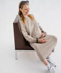 Pull de grossesse en maille extensible douillette vue1 - GEMO (MATER) - GEMO