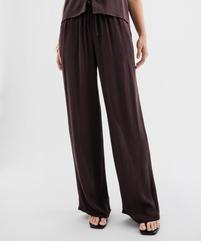 Pantalon large en viscose froissée femme vue1 - GEMO 4G FEMME - GEMO