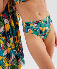 Bas de maillot de bain forme culotte taille haute à revers femme vue1 - GEMO (PLAGE) - GEMO