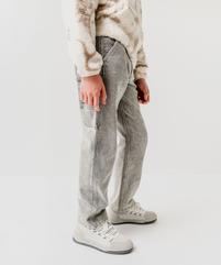 Jean loose façon charpentier en denim délavé garçon vue1 - GEMO (JUNIOR) - GEMO