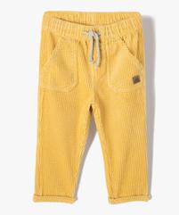 Pantalon bébé garçon en velours côtelé à taille élastiquée vue1 - GEMO(BEBE DEBT) - GEMO