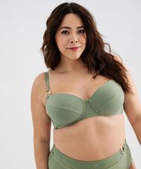 Haut de maillot de bain forme triangle femme grande taille avec mousses amovibles vue1 - GEMO (PLAGE) - GEMO