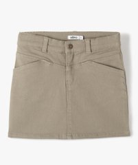Jupe fille courte en coton stretch coupe trapèze vue1 - GEMO (ENFANT) - GEMO