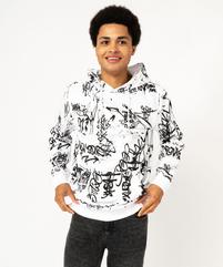 Sweat à capuche imprimé homme vue1 - GEMO (HOMME) - GEMO