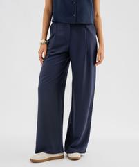 Pantalon fluide coupe large à pinces femme  vue1 - GEMO 4G FEMME - GEMO