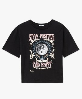 T-shirt Urban Outfitters Homme Taille M - Jaune Tie-Dye Yin Yang - Manches Courtes
