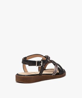 Sandales Femmes Compensu00e9es U00e0 Brides Fantaisie En Cuir Or