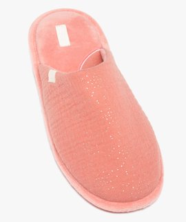 Chaussons Femme Patchwork Rose - Taille 37-38 - 100% Coton - Fait Main - Neufs Avec Emballage