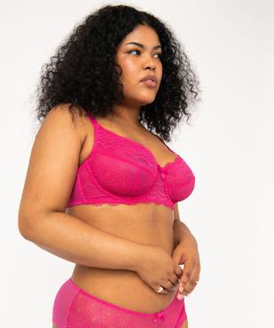 Soutien-gorge emboitant à armatures en dentelle grande taille vue1 - GEMO(HOMWR FEM) - GEMO