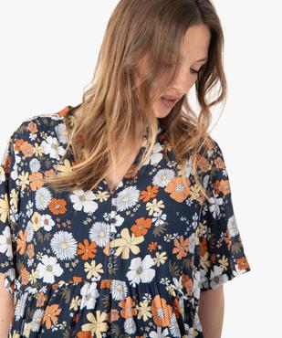 Blouse de grossesse à manches courtes à motifs fleuris vue2 - GEMO (MATER) - GEMO