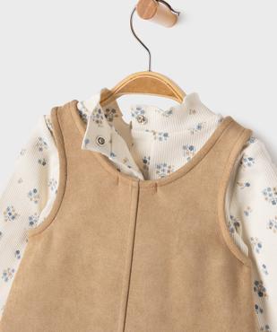 Ensemble 2 pièces robe + tee-shirt manches longues bébé fille vue3 - GEMO(BEBE DEBT) - GEMO