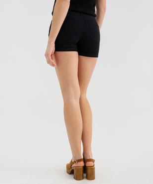 Short en coton stretch avec revers cousus femme vue3 - GEMO 4G FEMME - GEMO
