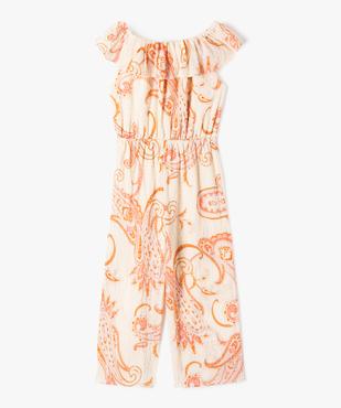 Combinaison pantalon fille avec volant sur le col vue3 - GEMO (ENFANT) - GEMO