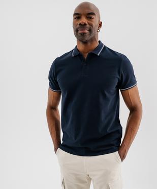 Polo à manches courtes et finitions fantaisie homme vue4 - GEMO 4G HOMME - GEMO