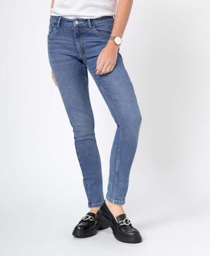 Jean femme coupe Slim coloris délavé vue1 - GEMO 4G FEMME - GEMO