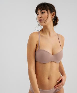  Soutien-gorge bandeau en microfibre avec bretelles muti-positions vue1 - GEMO 4G FEMME - GEMO
