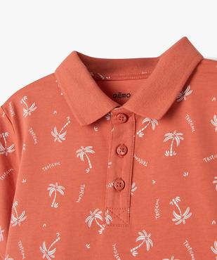 Polo manches courtes à motif exotique garçon vue3 - GEMO (ENFANT) - GEMO