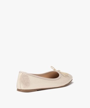 Ballerines fille unies dorées à bout carré avec noeud élastique fantaisie vue4 - GEMO (ENFANT) - GEMO