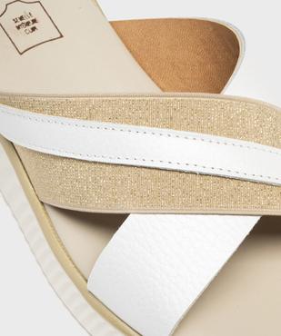 Mules confort à talon compensé et brides croisées femme vue6 - G'FLEX - GEMO