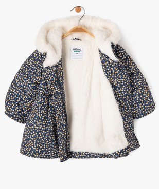 Blouson à capuche avec doublure chaude bébé fille vue2 - GEMO 4G BEBE - GEMO