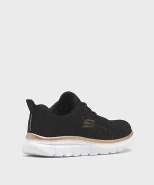 Baskets en mesh léger et pailleté femme - Skechers vue4 - SKECHERS - GEMO