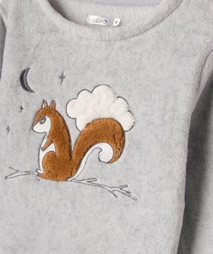 Pyjama en velours 2 pièces à carreaux et motif garçon vue2 - GEMO (ENFANT) - GEMO