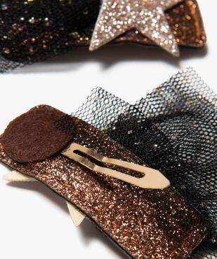 Pinces à cheveux fille avec tulle et étoiles pailletées (lot de 2) vue2 - GEMO (ACCESS) - GEMO