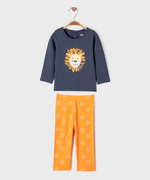 Pyjama 2 pièces en coton à motif lions bébé vue2 - GEMO 4G BEBE - GEMO
