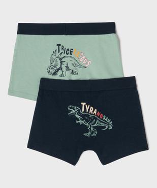 Boxers en coton stretch à motifs dinosaures garçon (lot de 2) vue1 - GEMO 4G GARCON - GEMO