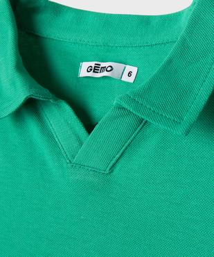 Polo manches courtes avec col fantaisie garçon vue2 - GEMO 4G GARCON - GEMO