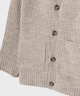 Gilet boutonné en maille garçon vue2 - GEMO (ENFANT) - GEMO