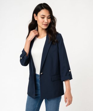 Veste de tailleur à manches 3/4 femme vue1 - GEMO(FEMME PAP) - GEMO