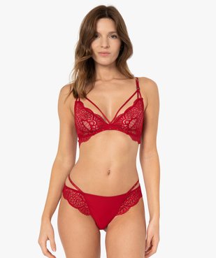 Soutien-gorge triangle sans armatures avec strass vue3 - GEMO(HOMWR FEM) - GEMO